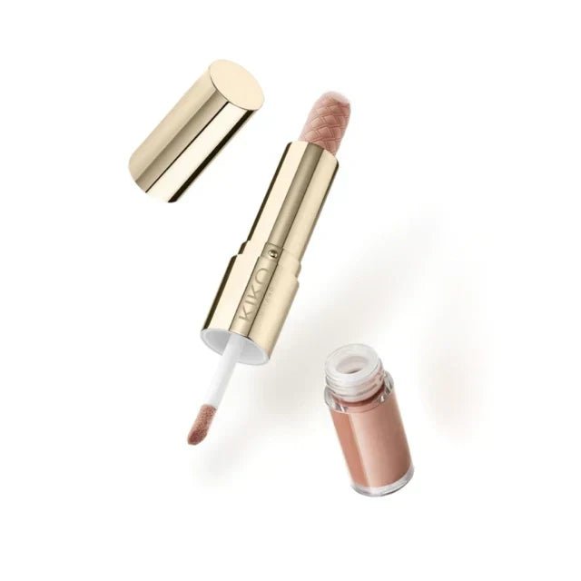 Holiday Première Lipstick &amp; Gloss – Batom &amp; Gloss 2 em 1 – Cor 01 – Enchanting Nude – 3g e 2,5ml