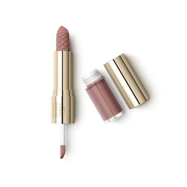 Holiday Première Lipstick &amp; Gloss – Batom &amp; Gloss 2 em 1 – Cor 02 – Unique Brown – 3g e 2,5ml