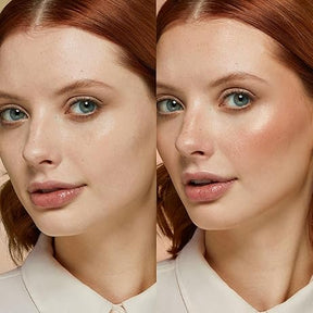 Multi Finish Trio Blush & Bronzer Palette, Paleta Compacta 2 em 1, Cor 01 Coral