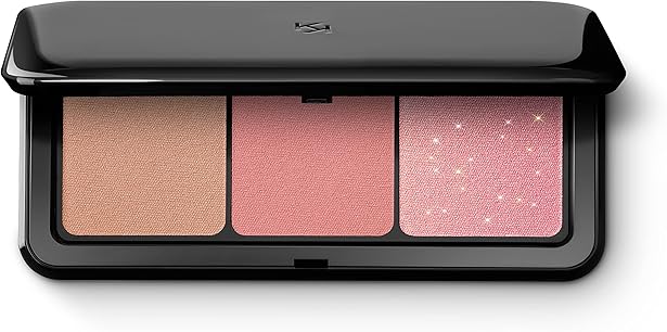 Multi Finish Trio Blush & Bronzer Palette, Paleta Compacta 2 em 1, Cor 02 Mauve