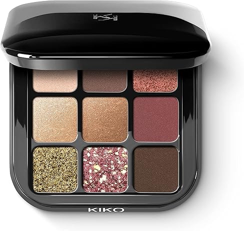 New Glamour Multi Finish Eyeshadow Palette, Paleta de Sombras, Cor Burgundy Notes