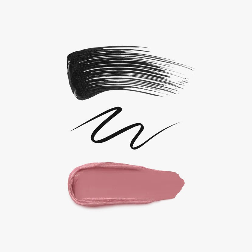 Kit de maquiagem: Máscara e Eyeliner à prova de água, Batom Líquido Mate